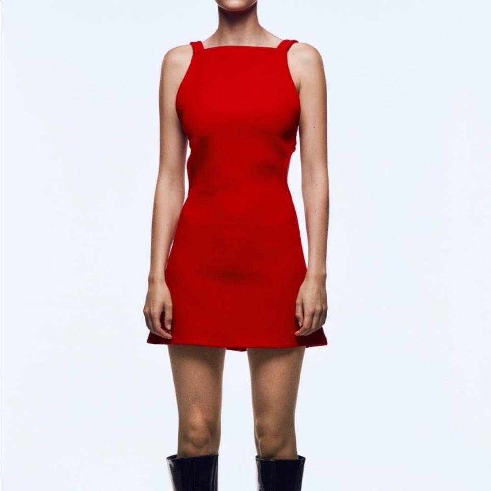 Zara | Red Cut Out Mini Dress S